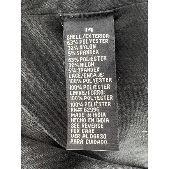 Scarlet Nite One shoulder woman’s size 14 black and cream mini party dress layer - Picture 13 of 14